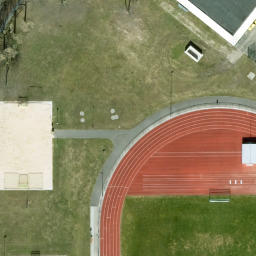 Sand Volleyball Court, Berlin — aerial view