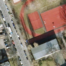 Rubber Volleyball Court, Berlin — aerial view