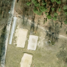 Sand Volleyball Court, Berlin — aerial view