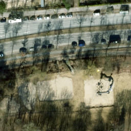 Sand Volleyball Court, Berlin — aerial view