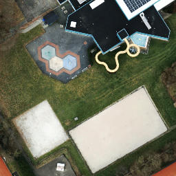 Sand Volleyball Court — aerial view