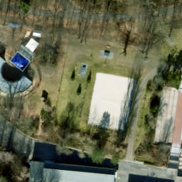 Sand Volleyball Court, Berlin — aerial view