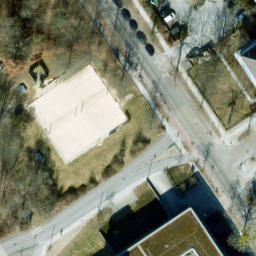Sand Volleyball Court, Berlin — aerial view