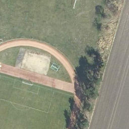Sand Volleyball Court, Uetze — aerial view