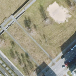 Sand Volleyball Court, Berlin — aerial view