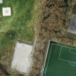 Sand Volleyball Court — aerial view