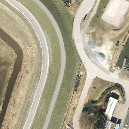 Sand Volleyball Court — aerial view