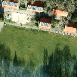 Sand Volleyball Court — aerial view