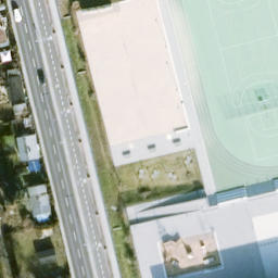 Sand Volleyball Court, Berlin — aerial view