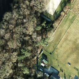 Sand Volleyball Court — aerial view