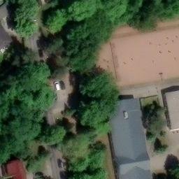Sand Volleyball Court in Kleinmachnow, Brandenburg — aerial view