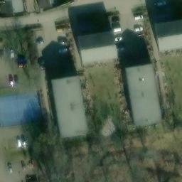 Sand Volleyball Court in Potsdam, Brandenburg — aerial view