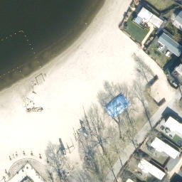 Sand Volleyball Court — aerial view