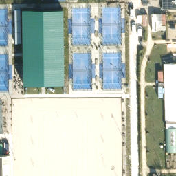 Sand Volleyball Court — aerial view