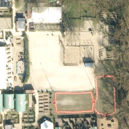 Sand Volleyball Court — aerial view