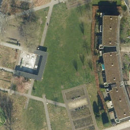 Grass Volleyball Court — aerial view
