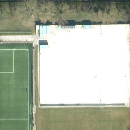 Sand Volleyball Court — aerial view