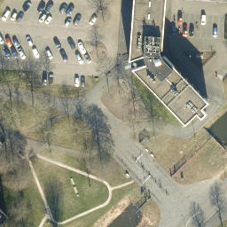 Grass Volleyball Court — aerial view