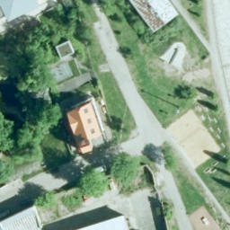 Sand Volleyball Court — aerial view