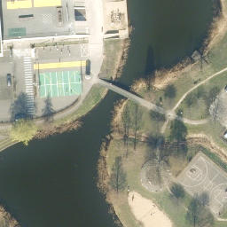 Sand Volleyball Court — aerial view