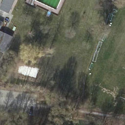 Sand Volleyball Court, Wolfsburg — aerial view