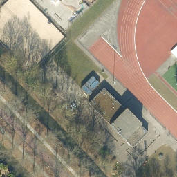 Sand Volleyball Court — aerial view