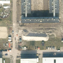 Sand Volleyball Court — aerial view