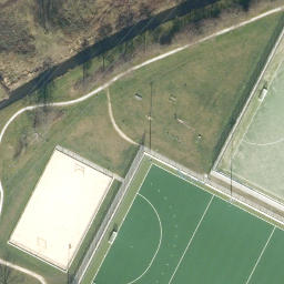 Sand Volleyball Court — aerial view