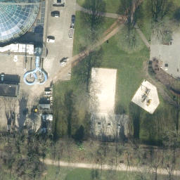 Sand Volleyball Court — aerial view