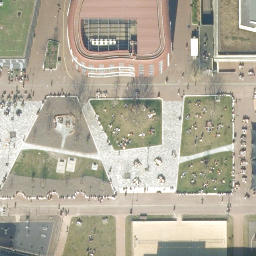 Sand Volleyball Court — aerial view