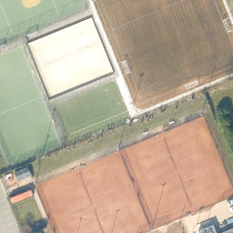 Sand Volleyball Court — aerial view