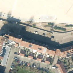 Sand Volleyball Court — aerial view
