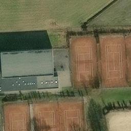 Sand Volleyball Court in Schapen, Niedersachsen — aerial view