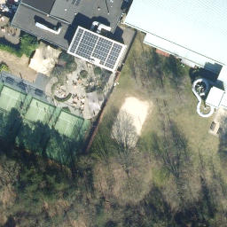 Sand Volleyball Court — aerial view
