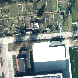 Sand Volleyball Court — aerial view