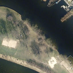 Sand Volleyball Court — aerial view