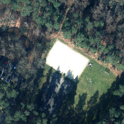 Sand Volleyball Court — aerial view
