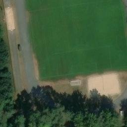 Sand Volleyball Court, Beelitz — aerial view