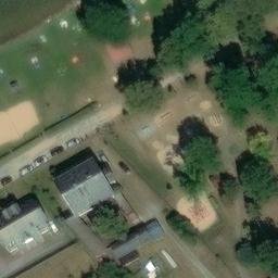 Sand Volleyball Court in Diensdorf-Radlow, Brandenburg — aerial view