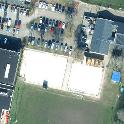 Sand Volleyball Court — aerial view