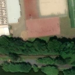 Sand Volleyball Court in Bissendorf, Niedersachsen — aerial view