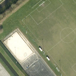 Sand Volleyball Court — aerial view