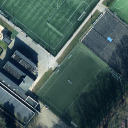Sand Volleyball Court — aerial view