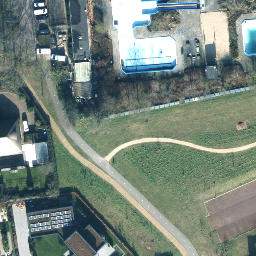 Sand Volleyball Court — aerial view