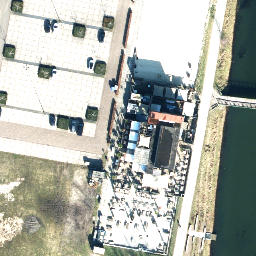 Sand Volleyball Court — aerial view
