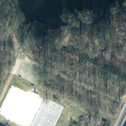 Sand Volleyball Court — aerial view