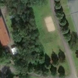 Sand Volleyball Court in Trebbin, Brandenburg — aerial view