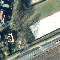 Sand Volleyball Court — aerial view