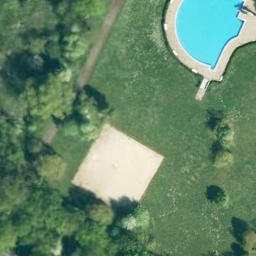 Sand Volleyball Court, Bad Münder am Deister — aerial view