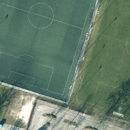 Sand Volleyball Court — aerial view